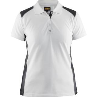 Blåkläder 3390 Dame Poloshirt / Dame Poloshirt - 3XL - Hvid/Mørk Grå
