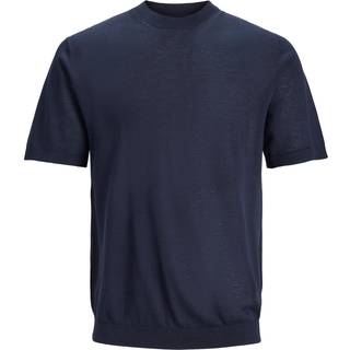Ensfarvet Crewneck Striktrøje