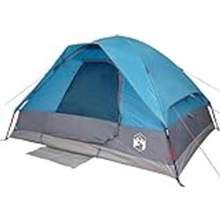 4-personers campingtelt vandtæt blå