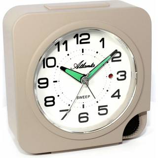Atlanta 2171/3 Quarzwecker Tischuhr mit Leisegang Taupe
