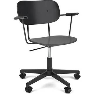 Audo Copenhagen Co Task Armchair Oak Seat - Black Oak & Black Aluminium Base
