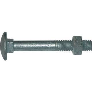 NKT bræddebolt m/møtrik 4.6 FZV M10×120, 25stk