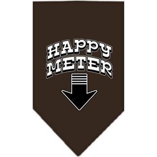 Happy Meter Screen Print Bandana Cocoa Large