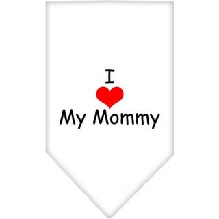 Jag hjärtat min mamma skärmtryck bandana vit stor