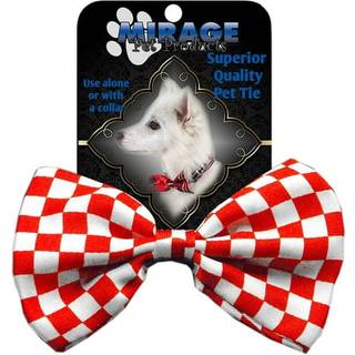 Hund Bow slips rutig röd