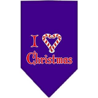 Hjärta julskärm tryck bandana lila stort