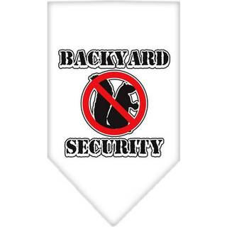 Bakgård säkerhetsskärmtryck bandana vit liten