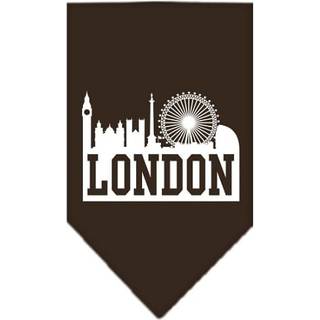 Kæledyr og hundebandana skærm trykt """" London Skyline """" Kakao stor