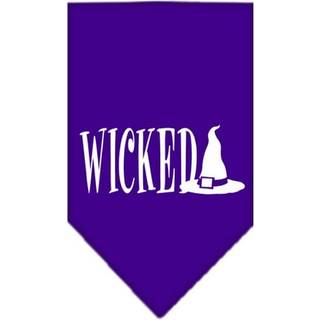 Wicked Screen Print Bandana Purple Large