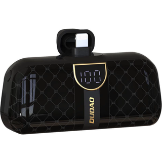 Powerbank 5000mAh med lightning-stik - Sort