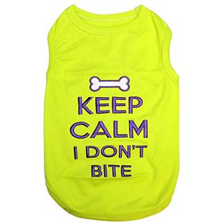 Parisian Pet Dog Tshirt - Broderet hold rolig Jeg bider ikke hundeskjorte - åndbar og let hunde tøj - Ærmeløs hund tee -skjorter - Maskinvaskbar