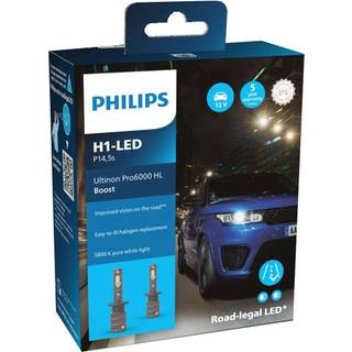 Philips Ultinon Pro6000 Boost H1 LED - ECE godkendt (2 stk.)