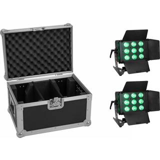 Eurolite Set 2x LED CLS-9 QCL RGB/WW 9x7W + Case TILBUD NU