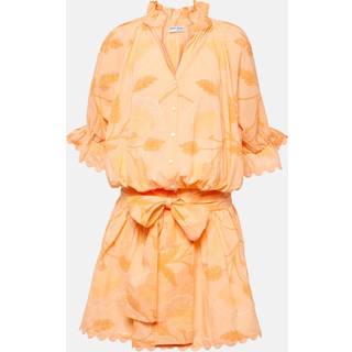 Juliet Dunn Floral cotton shirt dress - orange - XL