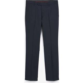 Next Navy Blue Tailored Fit Stretch Smart Trousers