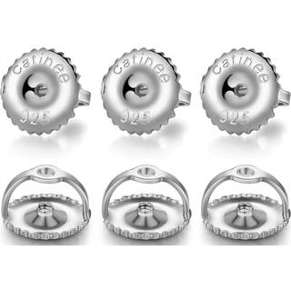 3 par skruer p? ?reringer, der udskiftes til diamant?reringe studs 18K guldbelagt sterling s?lv hypoallergeniske skruebacks, der l?ser sig for ge