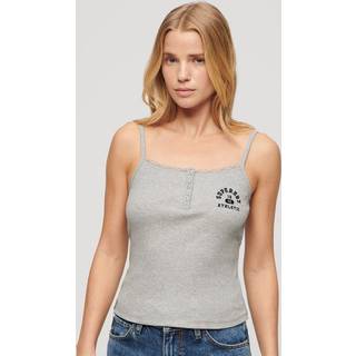 Superdry Superdry Grey Athletic Essentials Graphic Button Cami