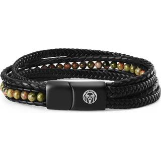 Naxos Læderarmbånd m. Unakite