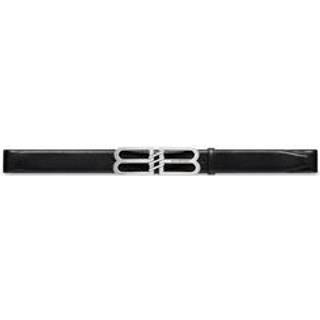 Balenciaga - 4cm Logo-Embellished Leather Belt - Men - Black - EU 90