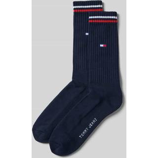 Tommy Uni TJ Iconic Crew Socks 2-pak - Navy-2 - Str 39/42 * Kampagne *