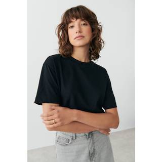 Gina Tricot-Basic tee-Toppe-Sort-M-Dame