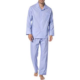 Novila Herren Pyjama blau Baumwolle & Mix unifarben