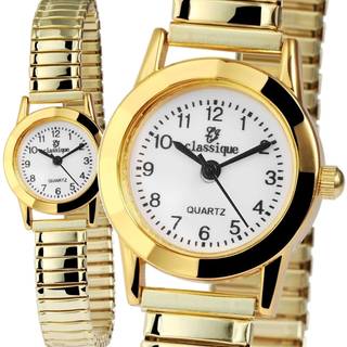 Classique dameur med lænke i rustfrit stål - Guldfarvet