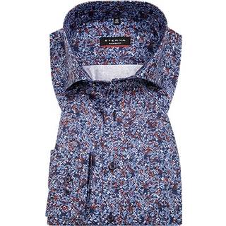 ETERNA Herren Hemd blau gemustert