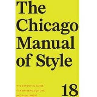 The Chicago Manual of Style, 18th Edition