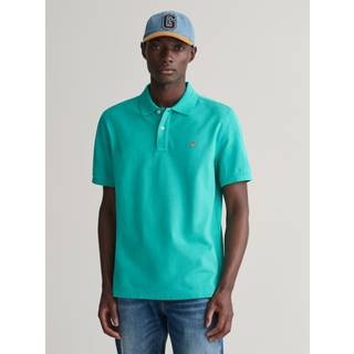 Shield Piqué Polo T-shirt, Lagoon Blue, M