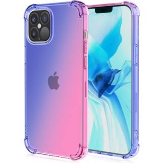 SKALO iPhone 15 Pro Max Gradient Ekstra stærk TPU-cover - Blå/Pink