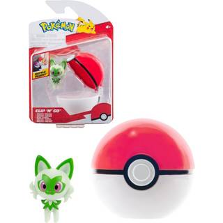 Pokemon Clip n Go figursæt - Sprigatito og Poke Ball
