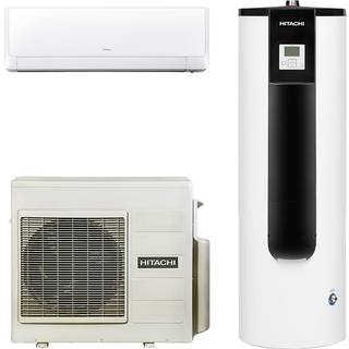 Hitachi varmepumpe sommerhus pakke - 1 indedel + 190 L varmtvandstank
