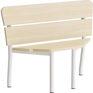 Sofa Pausa 551, hjørne, birkelaminat, hvidt stel