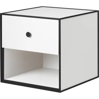 Audo Copenhagen Frame 35 Sengebord Med 1 Skuffe t - Sengebord Melamin Hvid - 71073-001836