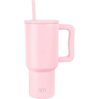Simpel moderne 30 oz tumbler med h?ndtag og halm l?g | Isoleret kop genanvendelig rustfrit st?l vandflaske rejse krus cupholder venlig | Gaver ti