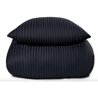 Sengetøj dobbeltdyne 200x200 cm - Mørkeblåt sengetøj i 100% Bomuldssatin - Borg Living sengelinned