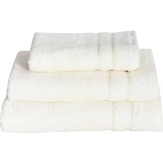 Håndklæde - 50x100 cm - Hvidt - 100% Bomuld - Frotte håndklæde fra Borg Living