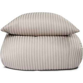 Dobbelt sengetøj i 100% Bomuldssatin - 200x220 cm - Sand ensfarvet sengesæt - Borg Living sengelinned