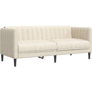 3-Personers Sofa Stof - Creme / 2-sædet