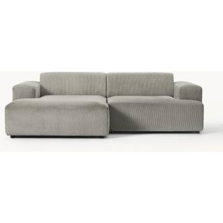 Hjørnesofa i riflet fløjl Melva (3-personers)