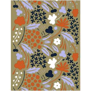 Marimekko Suvi stof Grey-green-dark blue-tile