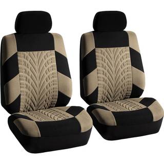 FH Group Travel Master Seat Covers Front Set - Universal Fit for Cars Trucks and SUVS (Beige) FB071102