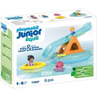 Playmobil JUNIOR Aqua: Vandrutschebane med båd 71687 - Badelegetøj