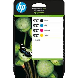 HP 937 / 6C400NE - 4-Pack (Black Yellow Magenta Cyan) Ink - Blækpatron Cyan