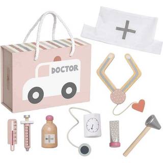 Jabadabado Doctors Bag 20x14x7 Cm Pink - Legetøj Krydsfiner Rosa - W7238