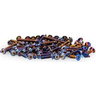 JConcepts - 2995-1 - B6.4 Titanium Top Hat Screw Set, Upper (blue) 70 stk
