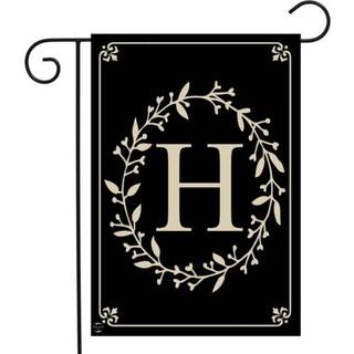 Briarwood Lane Classic Monogram Letter H Garden Flag Everyday 12.5 """" X 18 """"