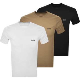 Pakke med tre T-shirts i bomuld med broderet logo
