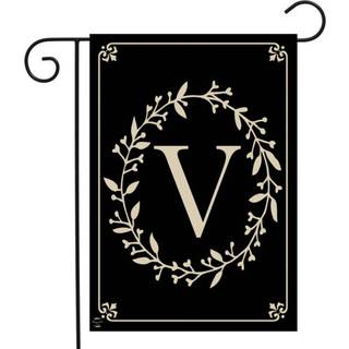 Briarwood Lane Classic Monogram Letter v Garden Flag Everyday 18 """" X 12.5 """"